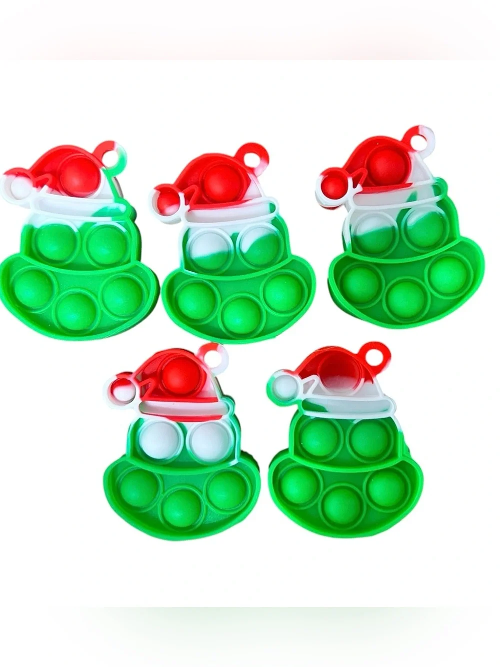44 Assorted Holiday Silicone Pop-It Fidget Toys - Multi-Color